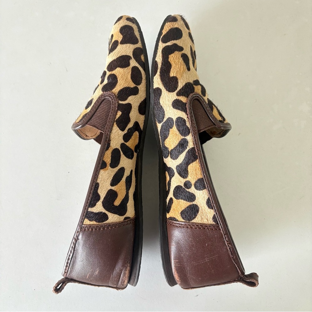 Michael Kors Moccasins Flat Shoes Haircalf Leopard Brown Loafer Women's Size 7 M - Picture 7 of 11